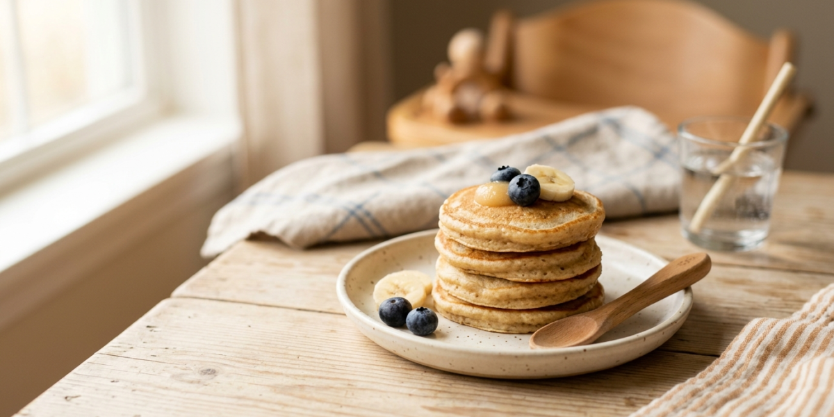 Pancakes bébé sans œuf et sans gluten