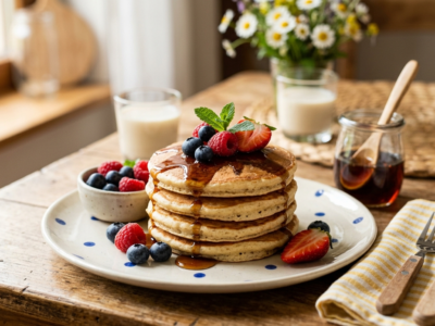 Pancakes enfant sans gluten et sans lactose