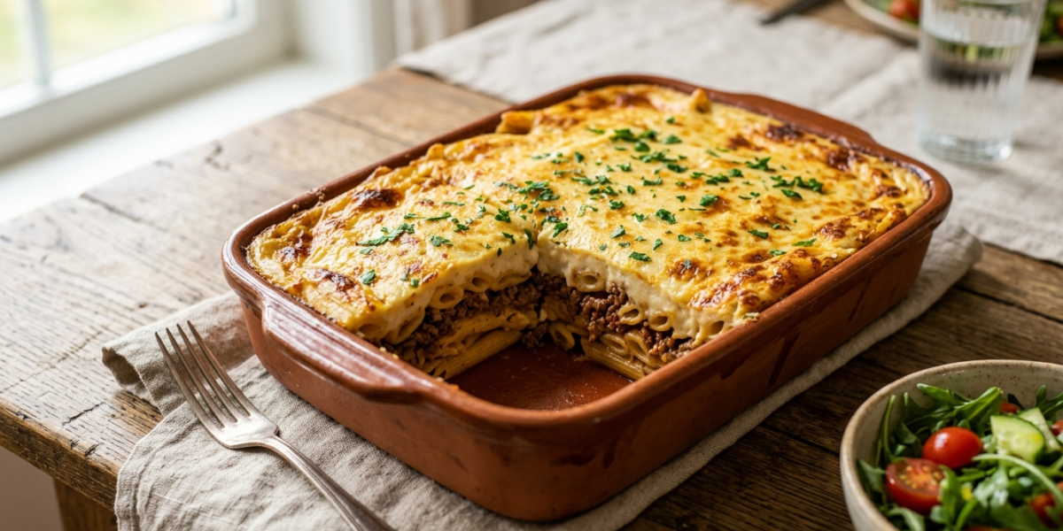 Pastitsio sans gluten et sans lactose, version savoureuse et légère