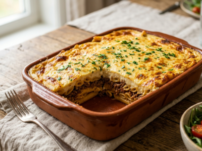 Pastitsio sans gluten et sans lactose, version savoureuse et légère