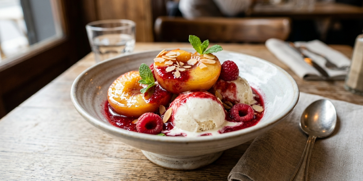 Pêche Melba Sans Lactose : Dessert Fruité et Légèrement Gourmand