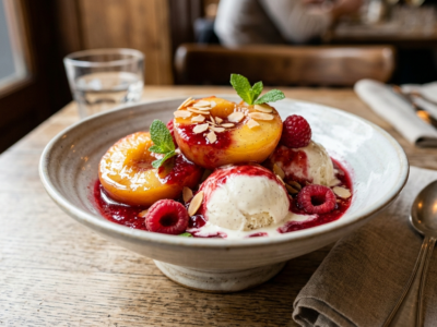 Pêche Melba Sans Lactose : Dessert Fruité et Légèrement Gourmand