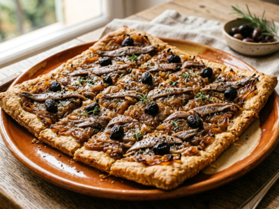 Pissaladière niçoise sans gluten