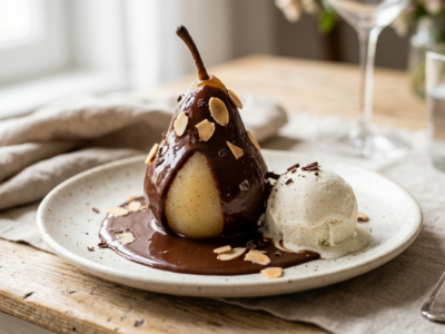 Poire Belle Hélène sans lactose