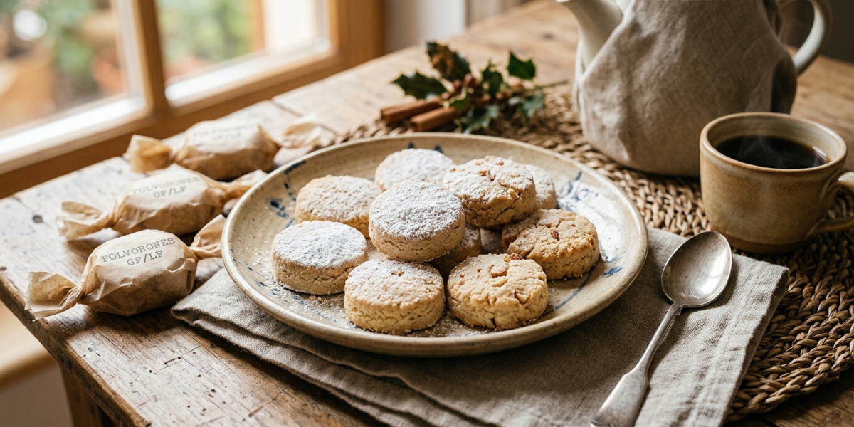 Polvorones sans gluten et sans lactose, biscuits sablés espagnols revisités