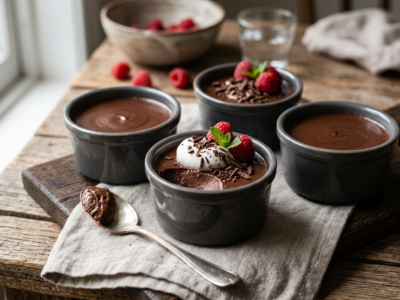Pots de crème au chocolat sans lactose