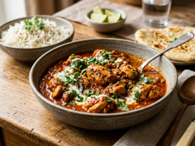 Poulet Madras sans gluten, épices indiennes parfumées