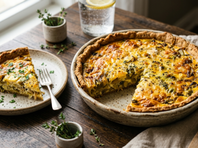 Quiche aux poireaux sans gluten
