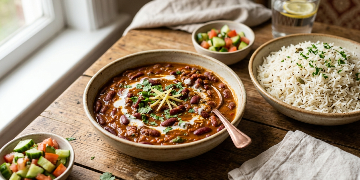 Rajma sans gluten : Curry de haricots rouges indien traditionnel