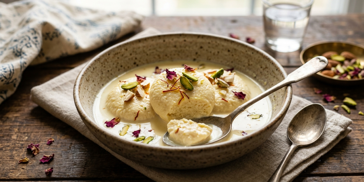 Rasmalai sans gluten : Douceur indienne à la cardamome