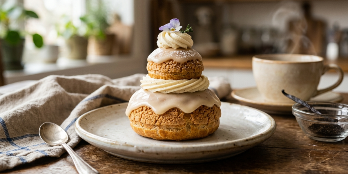 Religieuse sans gluten à la crème pâtissière vanille