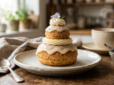 Religieuse sans gluten à la crème pâtissière vanille