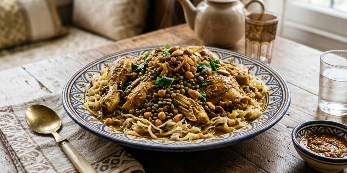Rfissa au poulet sans gluten, plat traditionnel marocain revisité