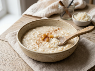 Riz au lait sans lactose et sans sucre pour bébé