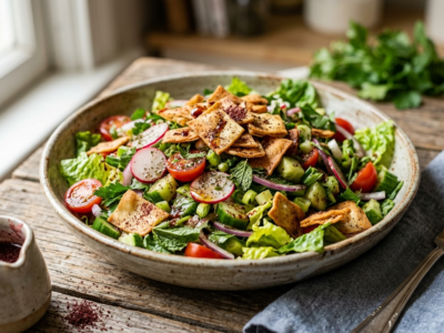 Salade Fattouche Sans Gluten – Recette Libanaise Fraîche et Savoureuse