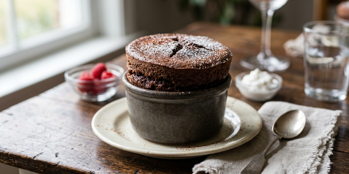 Soufflé au chocolat sans gluten et sans lactose