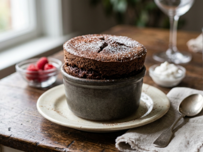 Soufflé au chocolat sans gluten et sans lactose