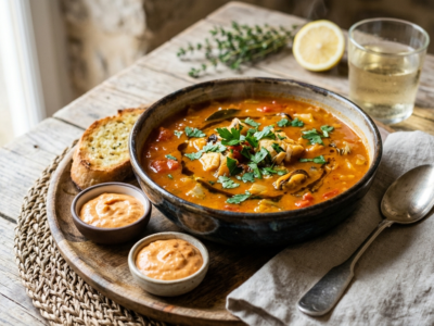 Soupe de poisson marseillaise sans gluten