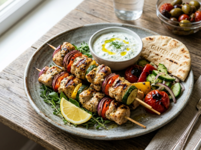 Souvlaki de poulet sans gluten