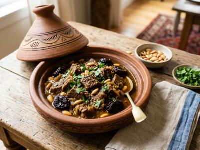 Tajine de bœuf aux pruneaux sans gluten