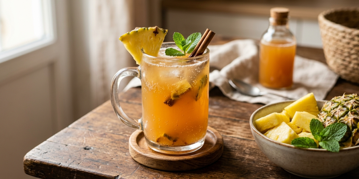 Tepache à l&rsquo;ananas sans sucre ajouté