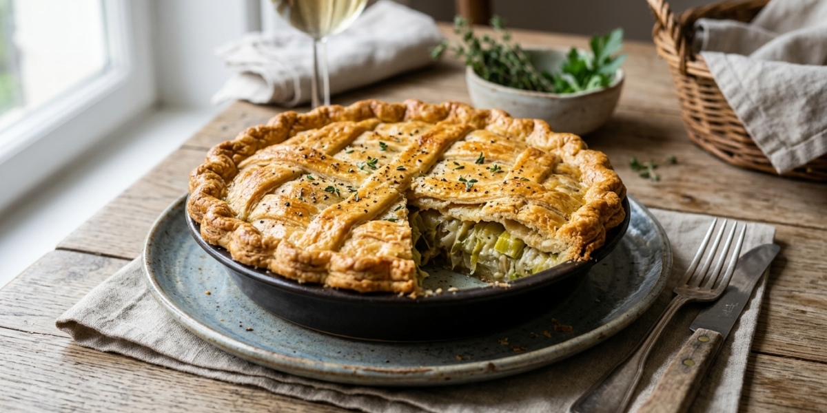 Tourte aux poireaux sans gluten