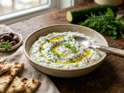 Tzatziki sans lactose traditionnel grec