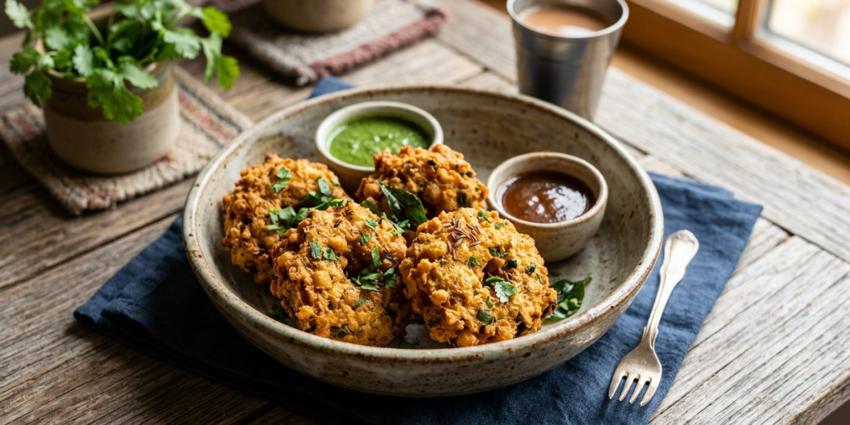 Vada sans gluten : beignets indiens croquants à base de pois chiches