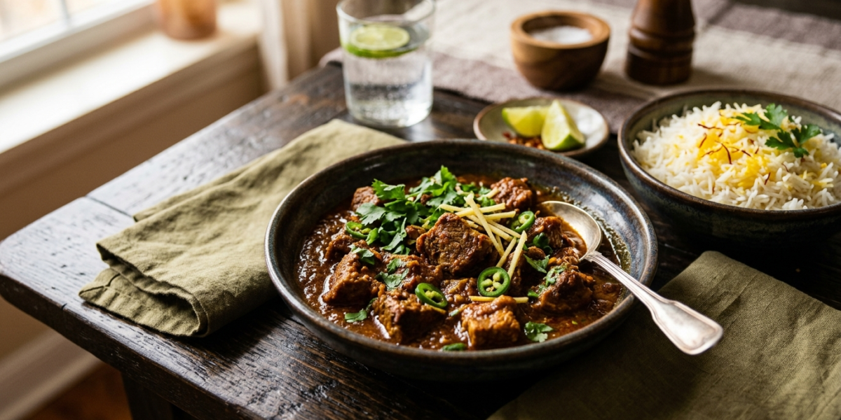 Vindaloo de porc sans gluten, épicé et savoureux