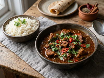 Vindaloo de porc sans gluten