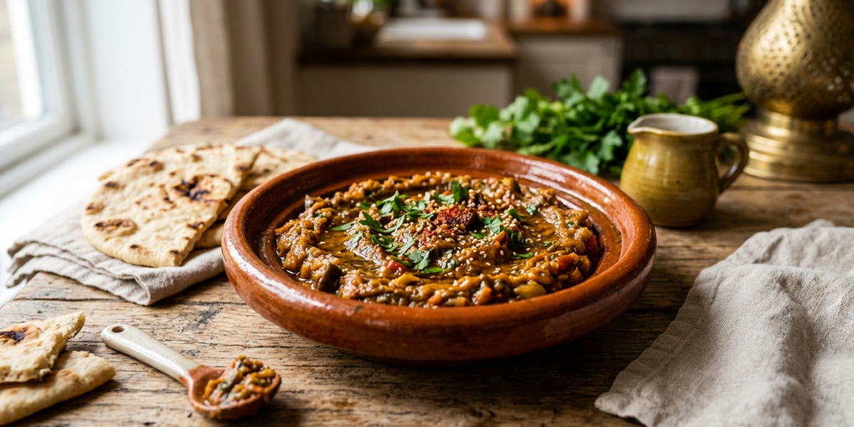 Zaalouk d&rsquo;aubergine sans gluten et sans lactose