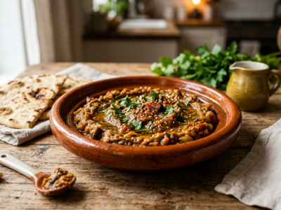 Zaalouk d&rsquo;aubergine sans gluten et sans lactose