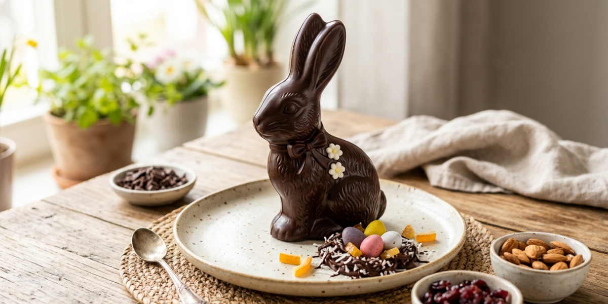 Lapin en Chocolat de Pâques Sans Gluten et Sans Lactose
