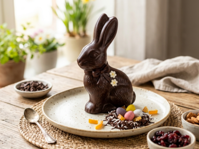 Lapin en Chocolat de Pâques Sans Gluten et Sans Lactose