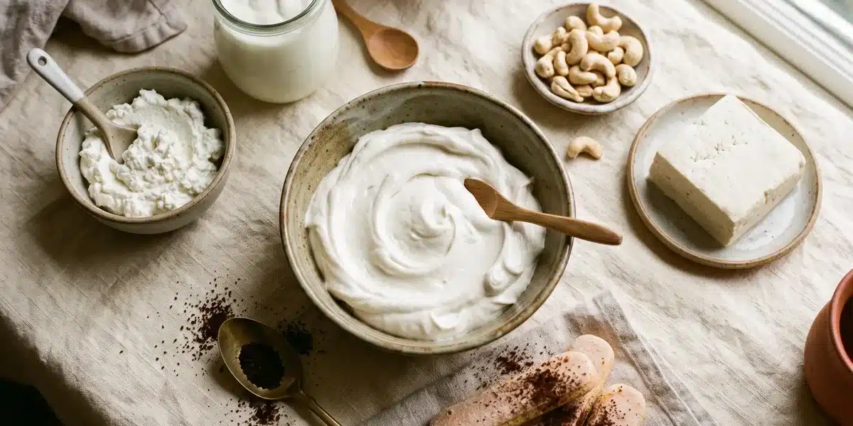 Par quoi remplacer le mascarpone ? Alternatives sans lactose et végétales