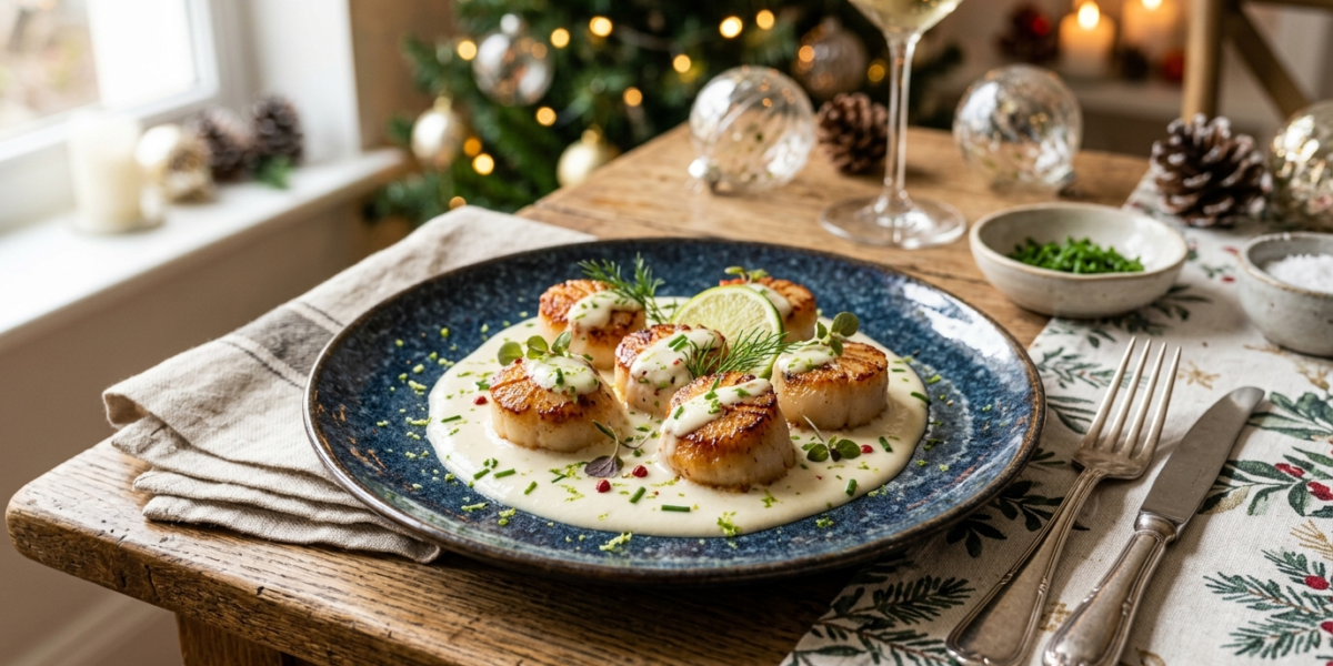 Noix de Saint-Jacques de Noël sans gluten et sans lactose