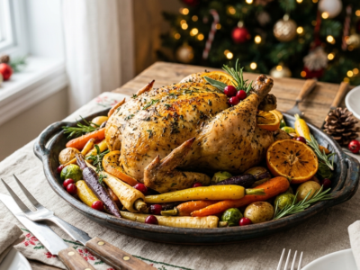 Poulet festif de Noël sans gluten et sans lactose