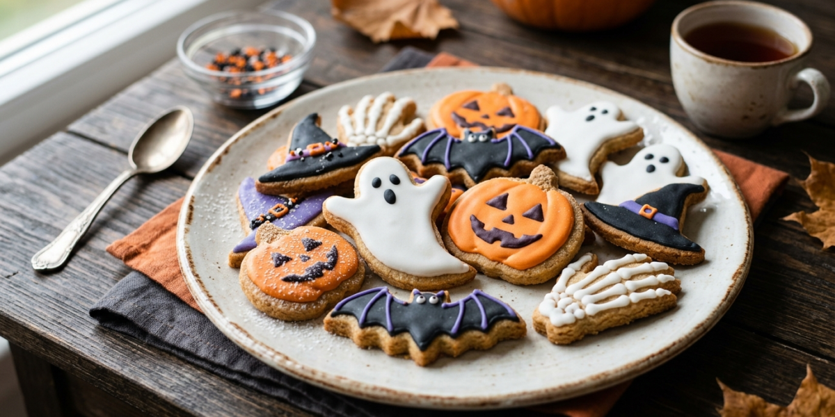 Sablés d&rsquo;Halloween sans gluten, sans lactose et sans œuf