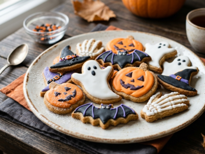 Sablés d&rsquo;Halloween sans gluten, sans lactose et sans œuf