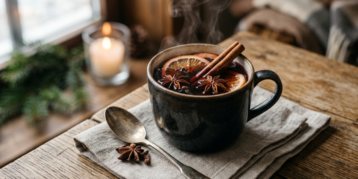Vin chaud sans sucre, épicé et réconfortant