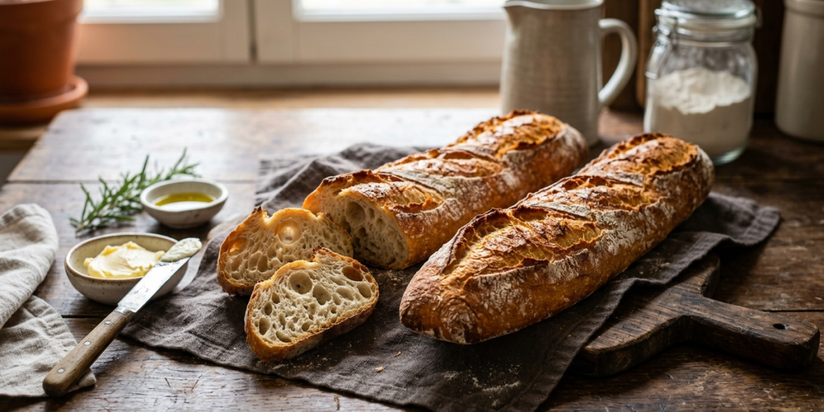 Baguette sans pétrissage facile et rapide