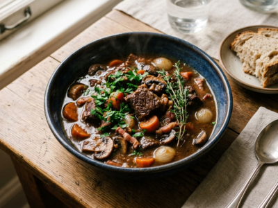 Bœuf bourguignon sans vin