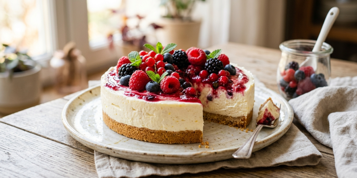 Cheesecake aux Fruits Rouges Sans Cuisson