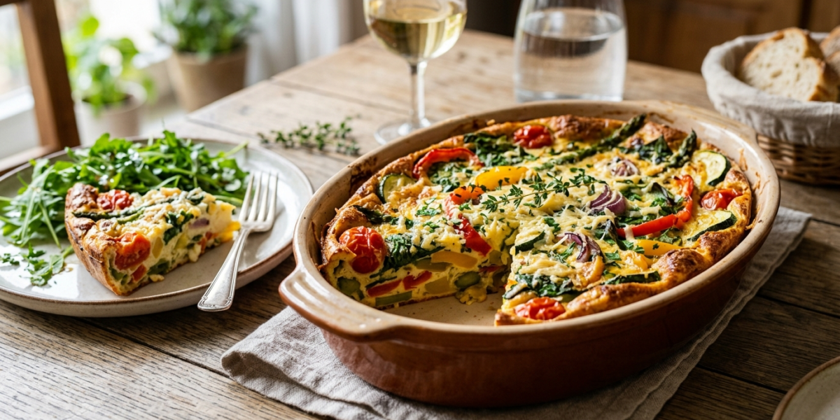 Clafoutis salé sans pâte aux légumes de saison