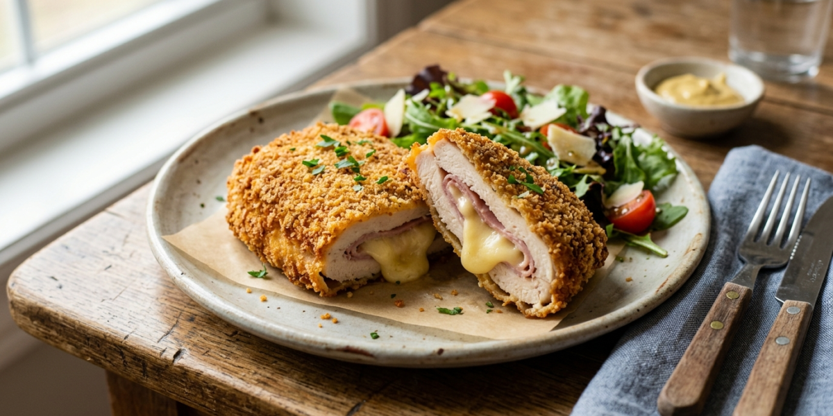 Cordon Bleu Sans Gluten Cuit à l&rsquo;Air Fryer