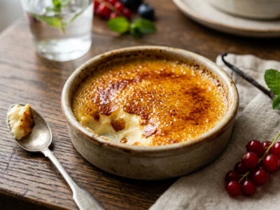 Crème brûlée sans œuf, délicieuse et onctueuse