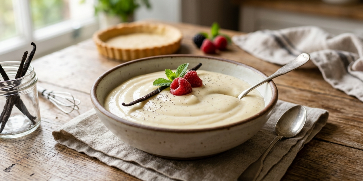 Crème pâtissière sans œuf – recette onctueuse et légère