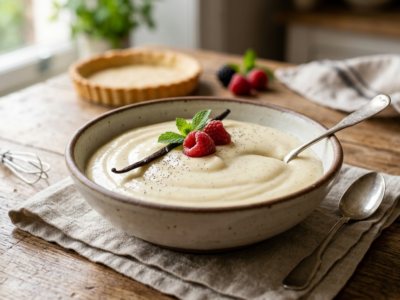 Crème pâtissière sans œuf – recette onctueuse et légère