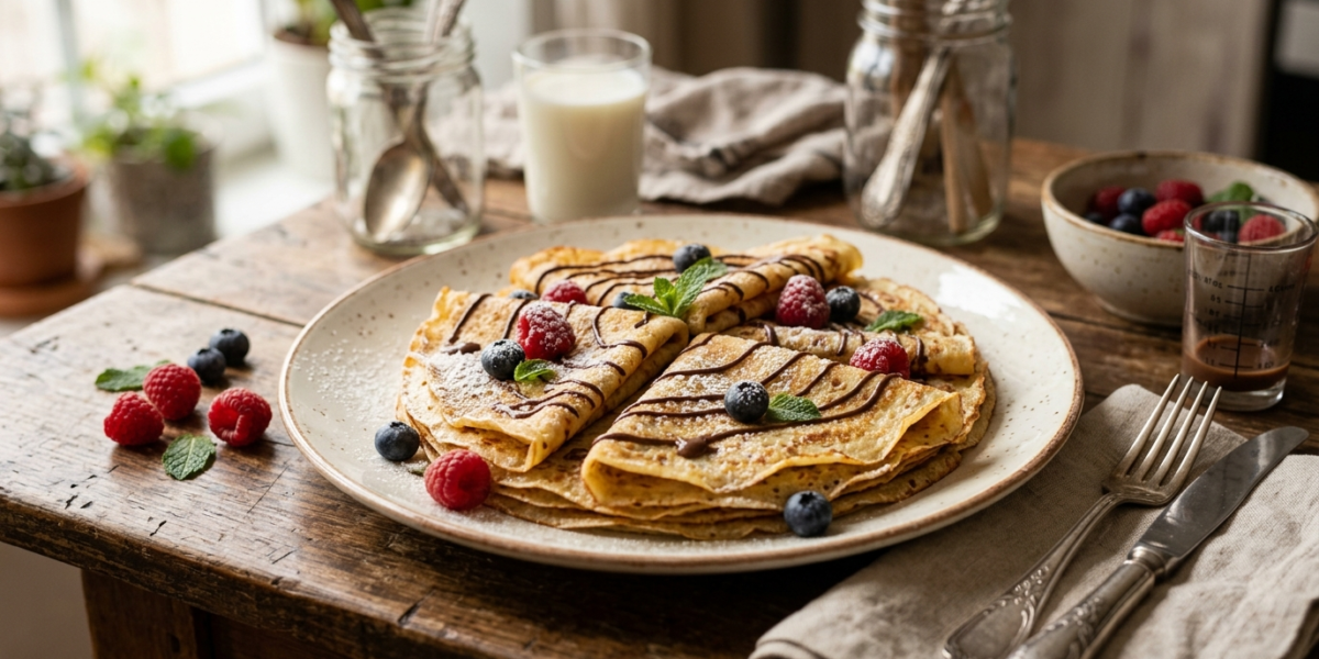 Crêpes Maison Sans Balance – Recette Simple au Verre Mémoire