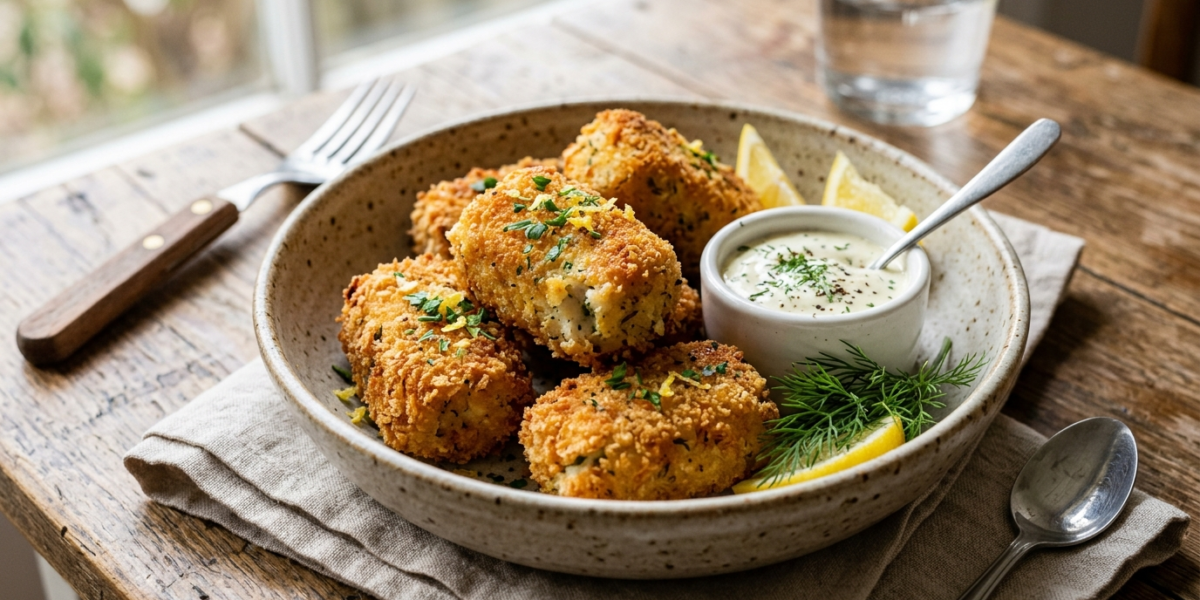 Croquettes de poisson sans gluten cuites à l&rsquo;air fryer